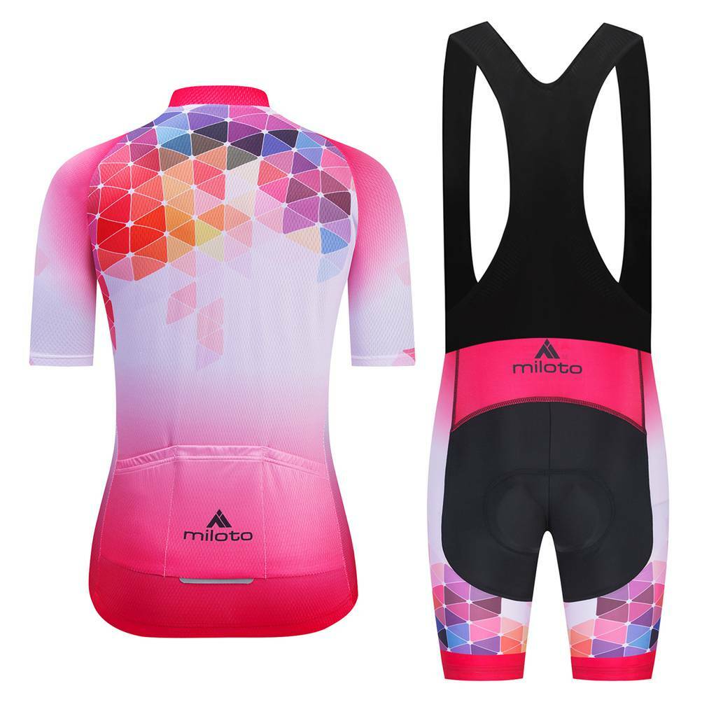 2024 Miloto Women's Bike Jersey Set Short Sleeve Cycling Jersey & Bib Shorts Kit