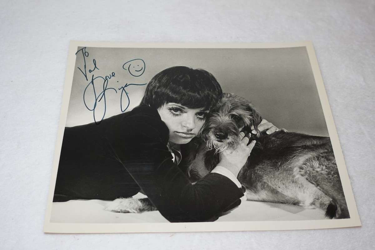 Liza Minnelli SIGNED With Dog Rare Vintage Original Photo | eBay
