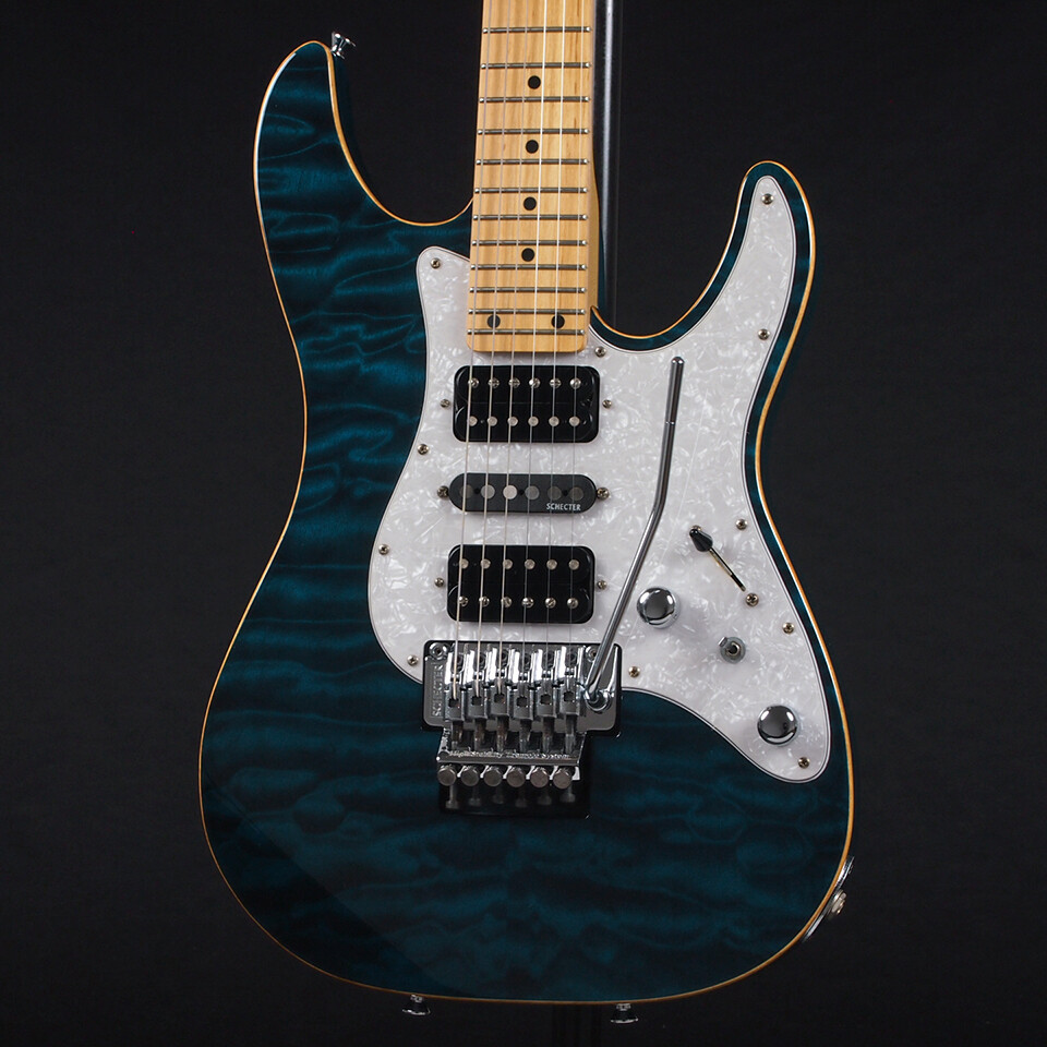 SCHECTER SD-2-24-AS/M w/Bare Knuckle Mule See-thru Blue~ Used | eBay