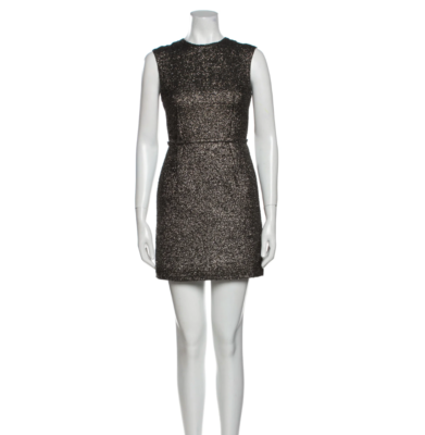Lanvin Metallic Shimmery Sheath Mini Dress Kate Moss FR 36 0 2 | eBay
