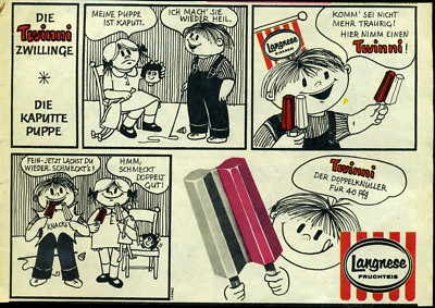 Langnese -- The Twinni Twins -- The Broken Doll -- 1966 Advertising --