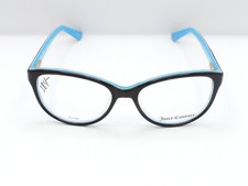 JUICY COUTURE JU 300 CAT EYE FULL RIM EYEGLASS FRAMES BLACK 49-15-135 NEW