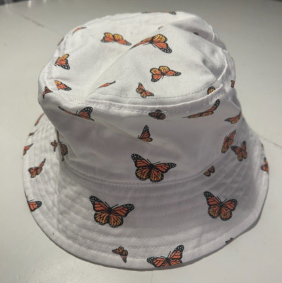 White Bokeh Monarch Butterfly Bucket Hat