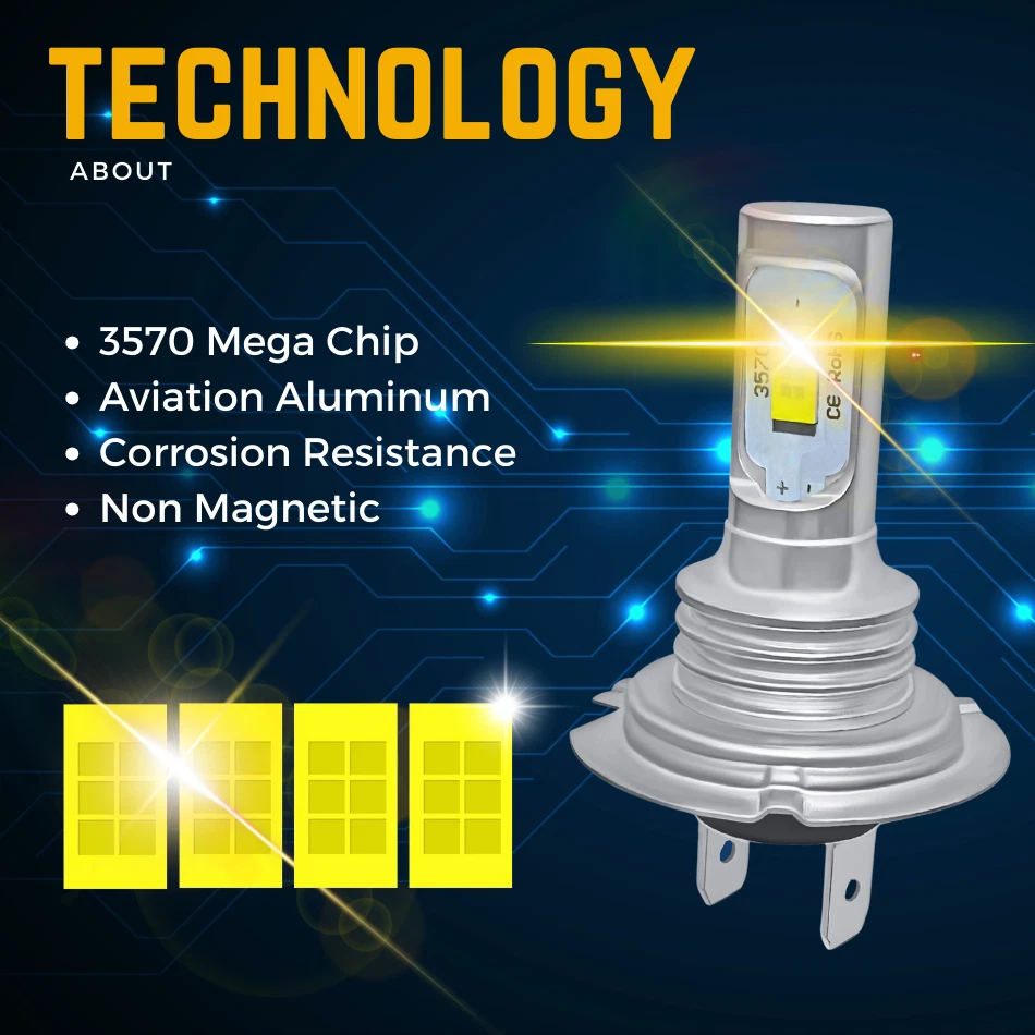 For ford kuga Mk2 Led Headlight DRL Bulbs 2012-18 Xenon White High Low Beam bulb - Image 4 of 4