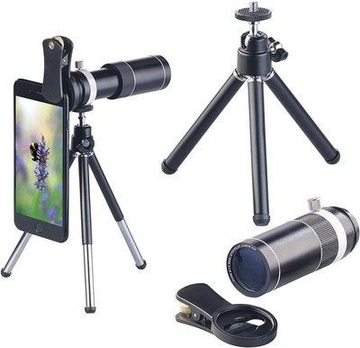 NEU Handy Objektiv Dreibein Stativ für Smartphone Tablet PC Fotografie Kamera