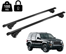 BARRE PORTATUTTO PORTAPACCHI TETTO PER JEEP CHEROKEE (KJ) 01-2008 CON CORRIMANO