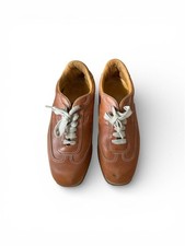 HERMES Women's Low-cut Sneakers H Logo Brown EU37/US7 122183c