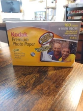 Kodak Premium Photo Paper 100 sheets High Gloss 4"x6" New