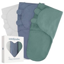Comfy Cubs Easy Swaddle Small 0-3 Months , Stone, Nomadic Blue  Azul
