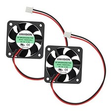 2-Pack 40mm x 10mm DC 12V Brushless Cooling Fan, Black 12V 40mm 2-PIN FAN