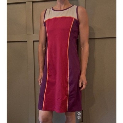 Title Nine Regulator Sleeveless Dress Pink Purple Color Block Athletic Medium