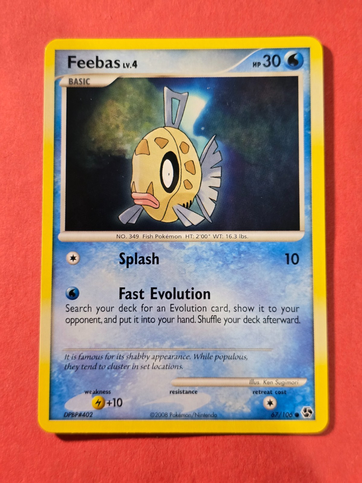 2008 Pokemon Diamond and Pearl Great Encounters #67 Feebas, C, NF/H, cd1