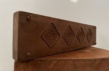 Moule à gâteau Kashigata motif pied de poule art populaire en bois Japon