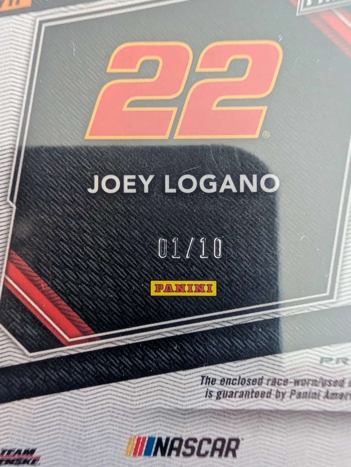 2023 Panini NASCAR The National Joey Logano Patch Card VIP # 70 - 1/10!!! - Image 4 of 4