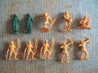 1990's MARX Recast set of 8 54mm Robin Hood Merry Men + 2 Atlantic Nuns