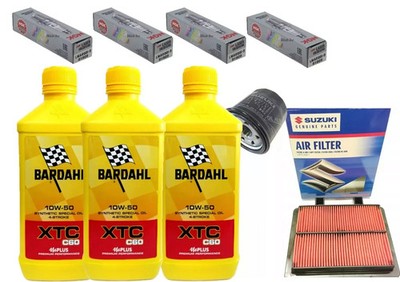 INSPEKTIONSSET V-STROM 1000 BARDAHL XTC 10W50 LUFTFILTER ÖL ORIGINAL KERZEN