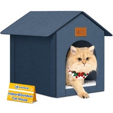 Outdoor Cat House Feral Cat Shelter,Outside Waterproof Cat House for Outdoor/...