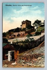 Vintage Gibraltar Moorish Castle Postcard The Commercial Tobacconist