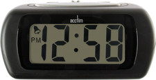Image of Acctim Auric Superbrite Digital Alarm Clock with Large LCD Display - Black