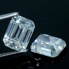 Couleur naturelle DE VVS1 excellente clarté de coupe 2,5 x 5 mm paire émeraud...