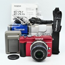 Exc 5 Olympus PEN E-PL1 Red w/ 14-42mm Lens Tested No Box w/ Charger Battery