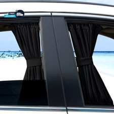 2pcs Universal Car Side Window Curtains Foldable Uv Protection Sunshade - New 2pcs Universal Car Side Window Curtains Foldable Uv Protection Sunshade - New