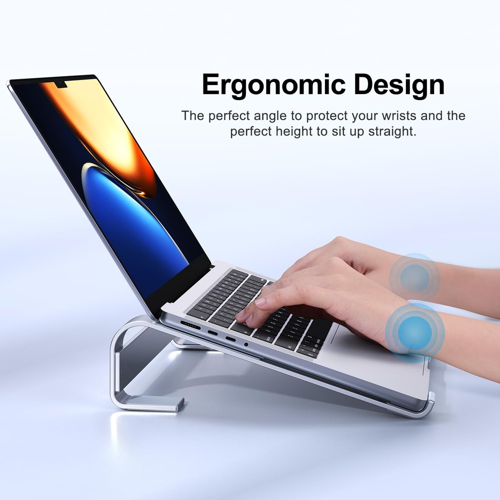 Aluminum Laptop Stand for Desk – Ergonomic Riser for Computers & Laptops