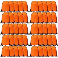 50 Pcs Drawstring Bags, Bulk Draw String Backpack, Cinch Polyester Bag for Gy...
