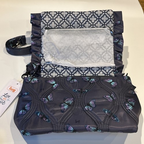 NWT LUG Butterfly Conga Butterfly Crossbody Extra Strap Ruffle Front - Picture 6 of 14