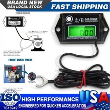 Digital Tachometer Meter Engine Inductive Gauge RPM Alert Backlight 2/4 Stroke