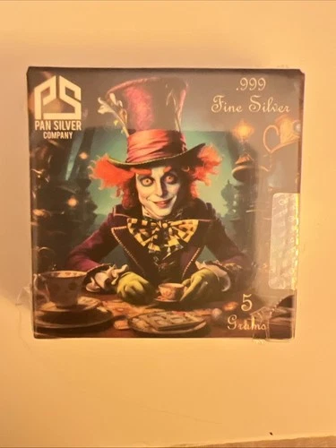 5 Gram .999 Fine Silver Mad Hatter - Alice in Wonderland #2497 of 3000!