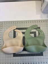 Blue Silicone Baby Bibs for Babies Toddlers with Food Catcher