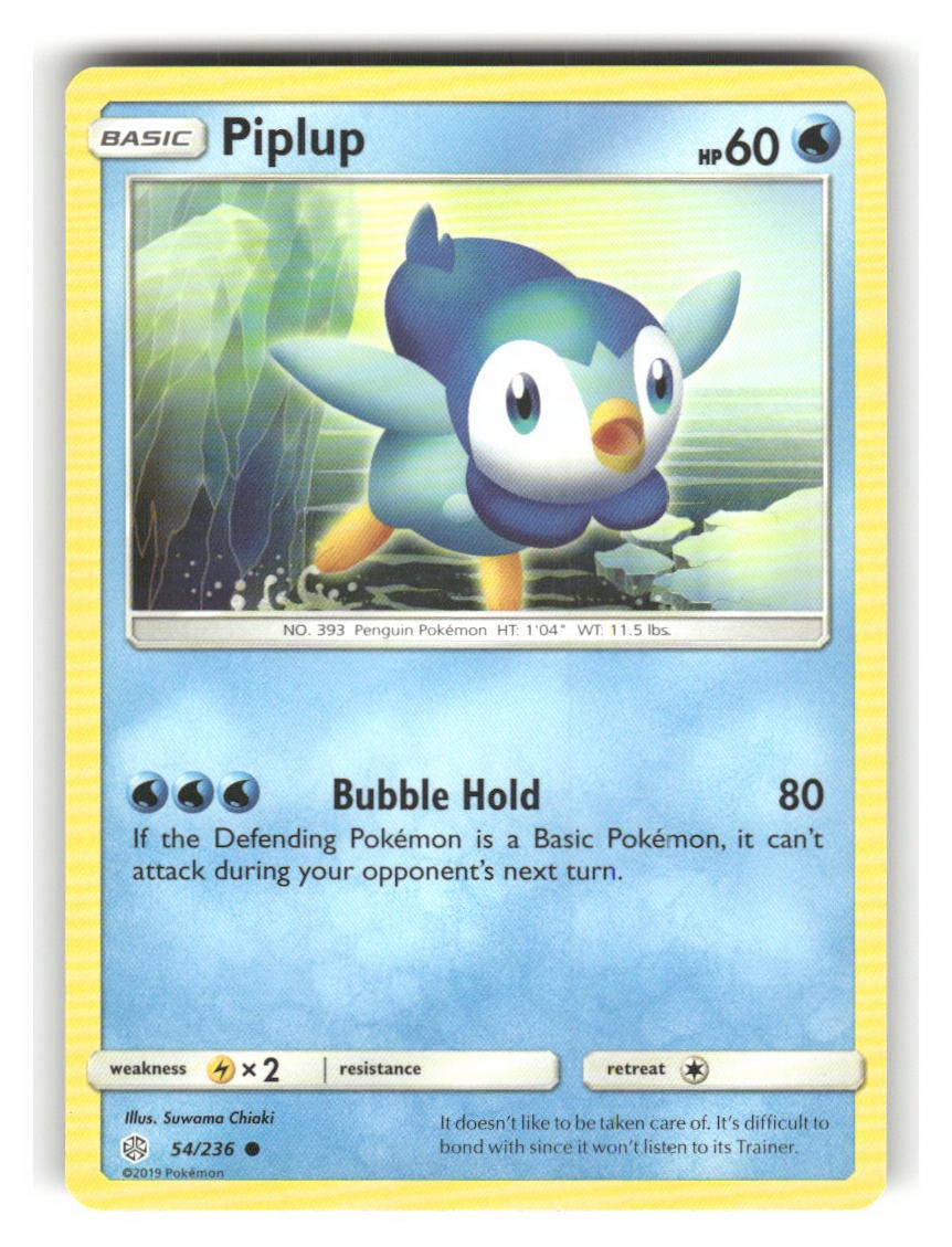 Piplup 54/236 Lightly Played Cosmic Eclipse