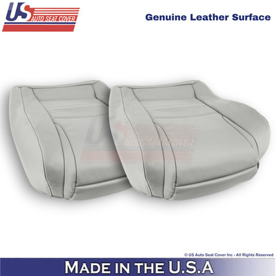 1994-1998 For Ford Mustang Genuine Leather Front Bottom Covers Medium Graphite
