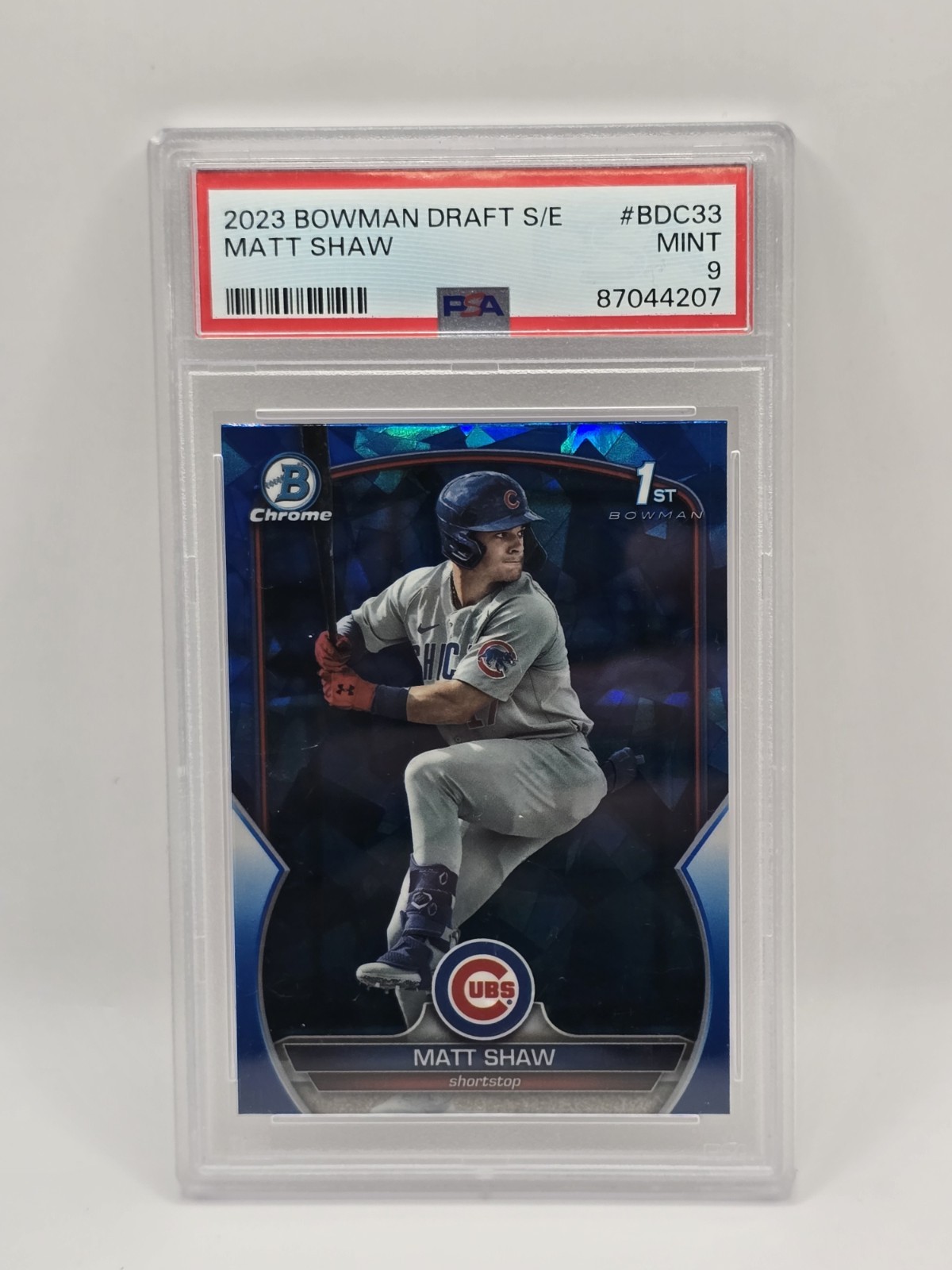 2023 Bowman Draft Sapphire 1st Matt Shaw PSA 9 - Cubs