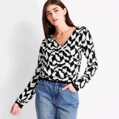 Target Future Collective Broken Houndstooth Cropped Sweater Women s 3X