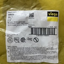 Viega 30625 Mega Press Ball Valve PxP Press Bronze Carbon Steel 2" x 2"