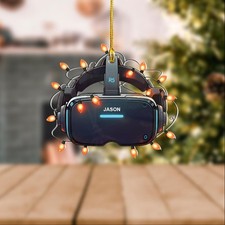 Personalized VR Headset Ornament Gamer Virtual Reality Video Game Gift