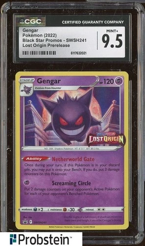 2022 Pokemon Lost Origin Prerelease BSP SWSH241 Gengar CGC 9.5 MINT+