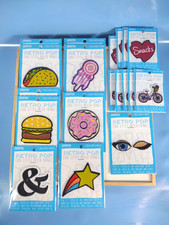 Embroidered Patches Lot of Various Iron / Sew On New 19 Retro Craft Supplies