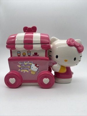 Hello Kitty Ceramic Cookie Jar Ice Cream Cart Ltd Ed 1019/4800 Vandor