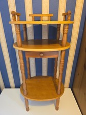 3-Tier Vintage Wooden Stand Table  Telephone Side Table with Drawer