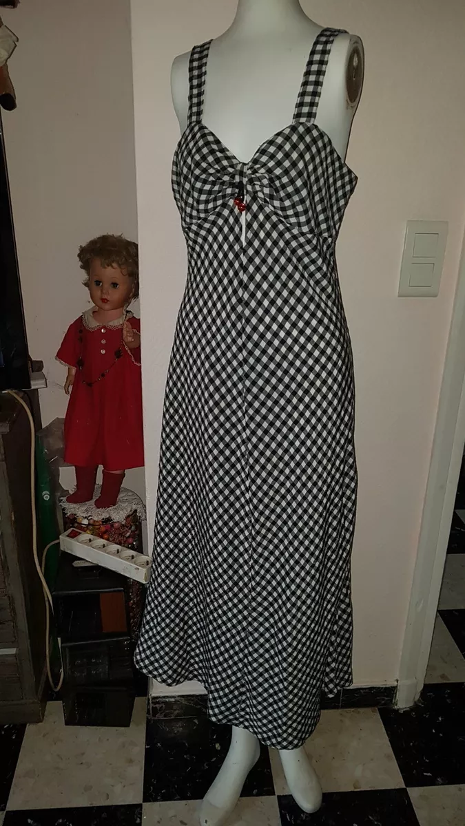 SUPERBE ROBE VICHY Noir ET BLANC Taille 40 eBay