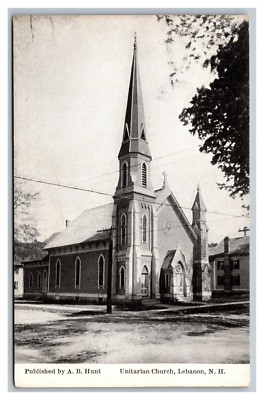 Lebanon, NH New Hampshire, Unitarian Church, Divided Back Postcard