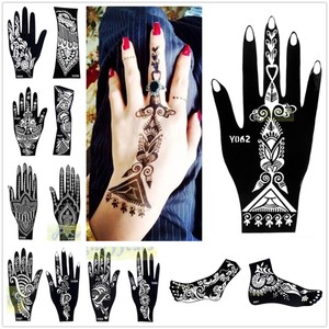 1pc India Henna  Temporary Tattoo Stencils  for Hand Leg Arm  