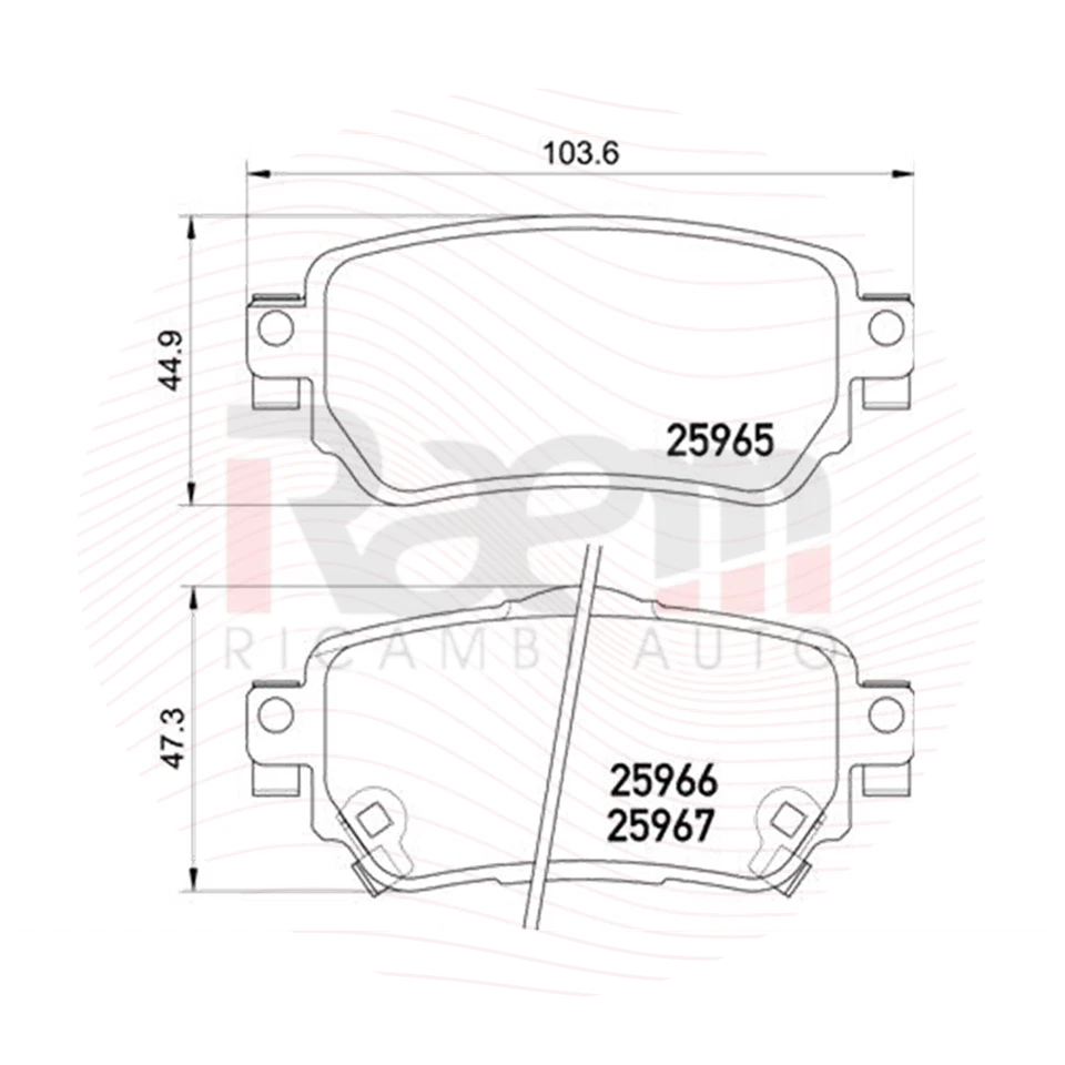 Set Plaquettes Frein Arrière pour Nissan Qashqai II Et Renault Kadjar - (Brembo) - Photo 2/4
