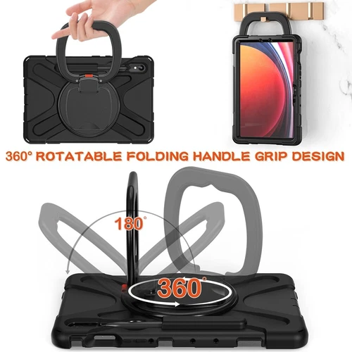 For Samsung Galaxy Tab S9 Ultra S9 Plus S8 Rotating Shockproof Carry Tablet Case - 第 31/89 張圖片