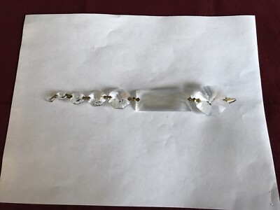  Vintage European 1 strand rectangular suncatcher crystal glass prisms w octagon