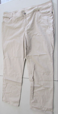 Women's Size 24W Ave Offwhite Slimming Khakis Pants By C J Banks