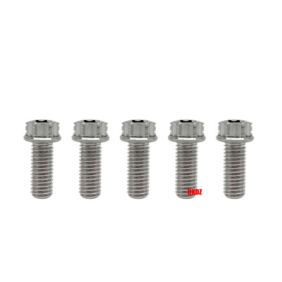 M8 Titanium Bolts Flange Inner Plum Outer Hex Head Ti Screws for